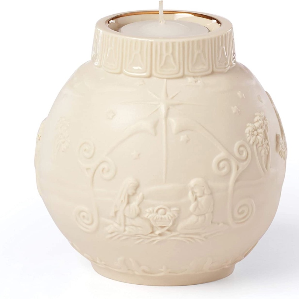 Lennox Ornamental Glow Nativity Votive Candle Holder NEW